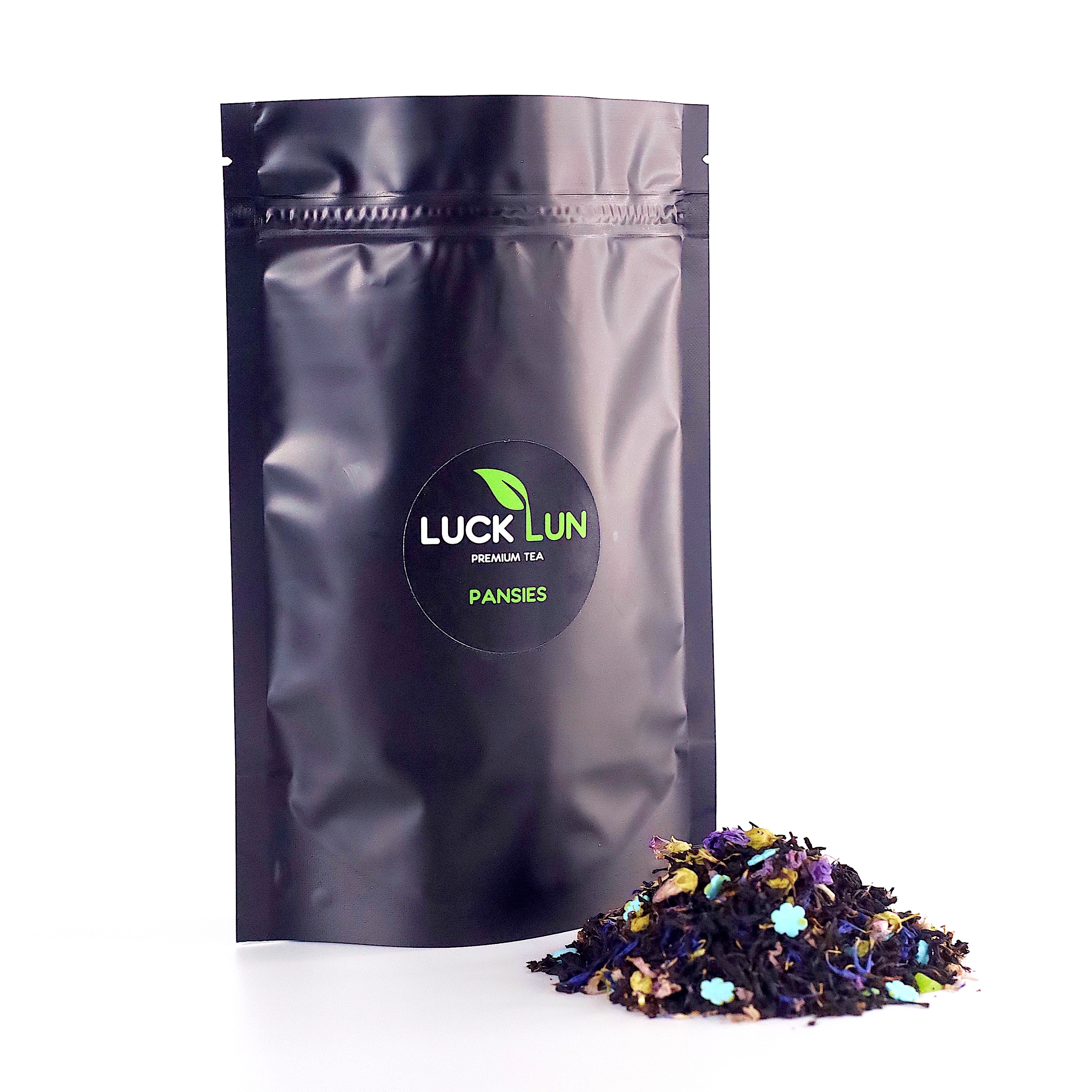 

Чай черный листовой Luck Lun Анютины глазки фруктовый, черная упаковка, 50 гр.