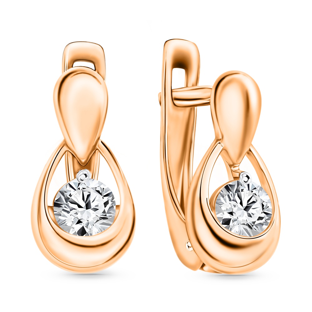 

Серьги из золота 585Gold 302007467, фианит, 302007467