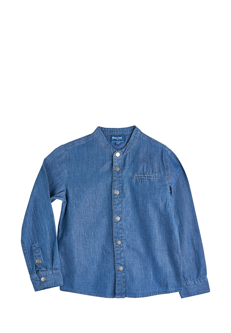 Рубашка детская Max&jessi SS21C256 джинсовый синий р.122