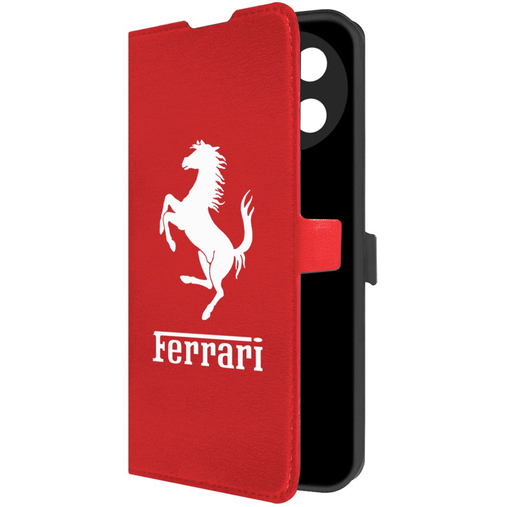 

Чехол-книжка Krutoff Eco Book для Realme 11 4G Ferrari красный