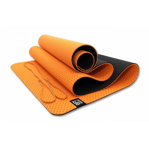 фото Мат для йоги 6 мм двухслойный перфорированный оранжевый ft-ygm6-3dt-orange fitness tools inc
