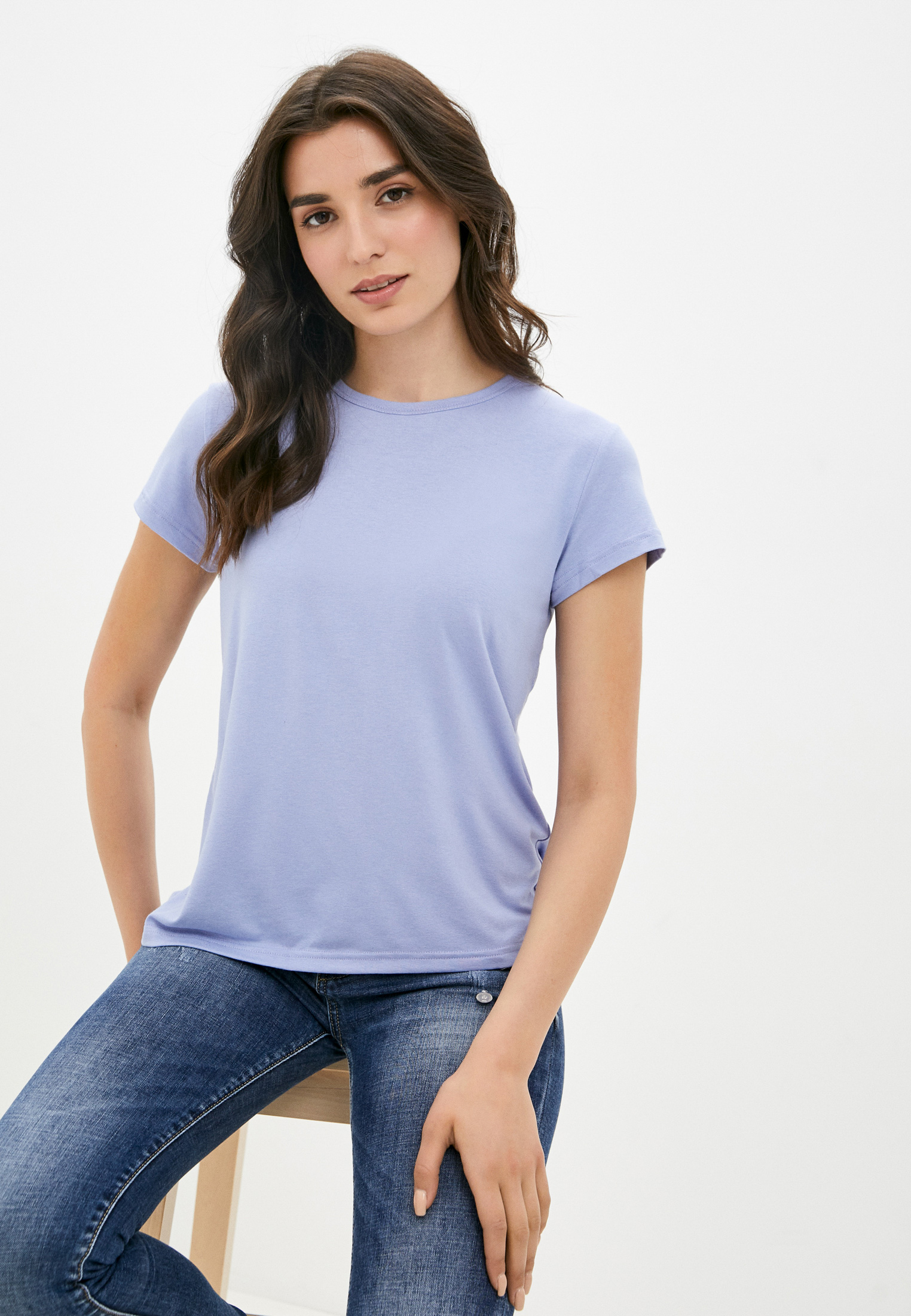 

Футболка женская Peche Monnaie De Base фиолетовая M, De Base