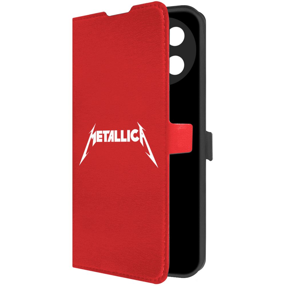 

Чехол-книжка Krutoff Eco Book для Realme 11 4G Metallica красный