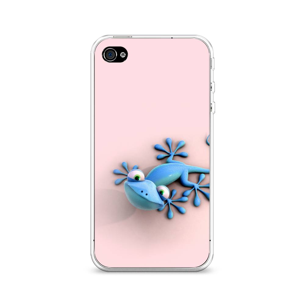 

Чехол Awog на Apple iPhone 4 / Айфон 4 "Голубая ящерка", Разноцветный, 10150-2
