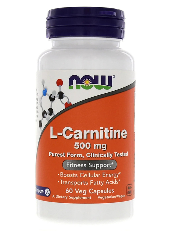 

NOW L-Carnitine 500 mg, 60 caps (60 капсул), L-Carnitine