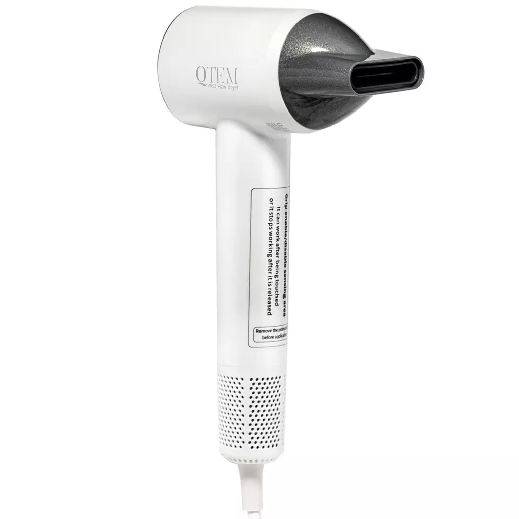 

Фен QTEM PRO Hair Dryer 1600 Вт серый, PRO Hair Dryer
