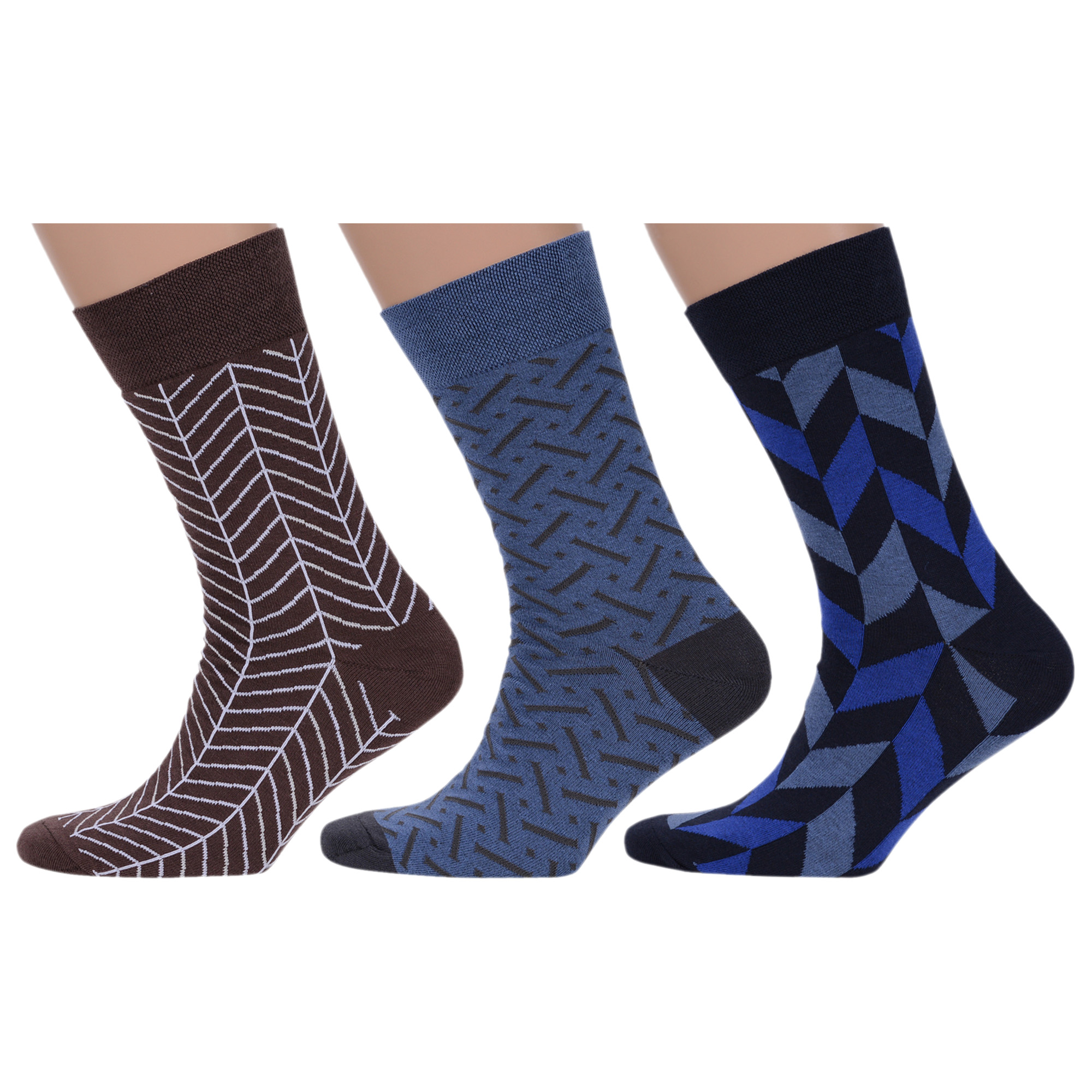 

Комплект носков мужских MoscowSocksClub msk3-М39 разноцветных 27, msk3-М39