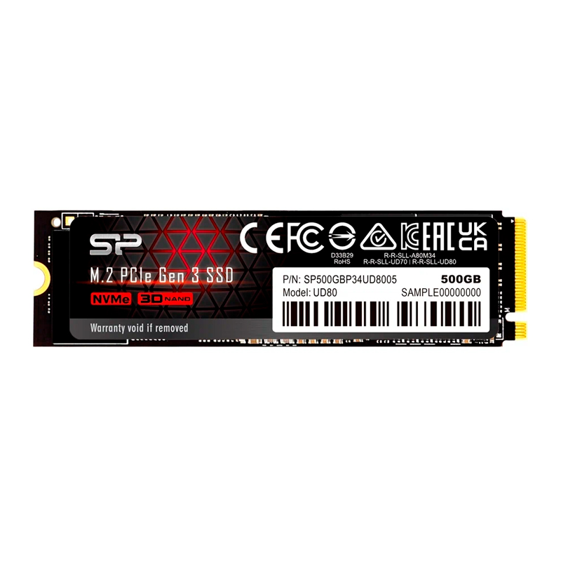 SSD накопитель Silicon Power UD80 M.2 2280 500 ГБ (SP500GBP34UD8005)