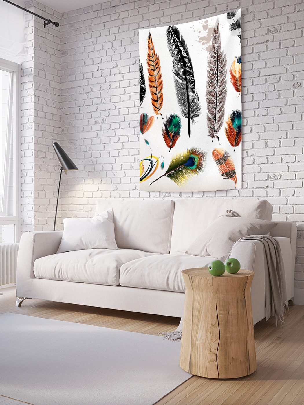 

Вертикальное фотопанно на стену JoyArty Различия перьев 100x150 см, Различия перьев