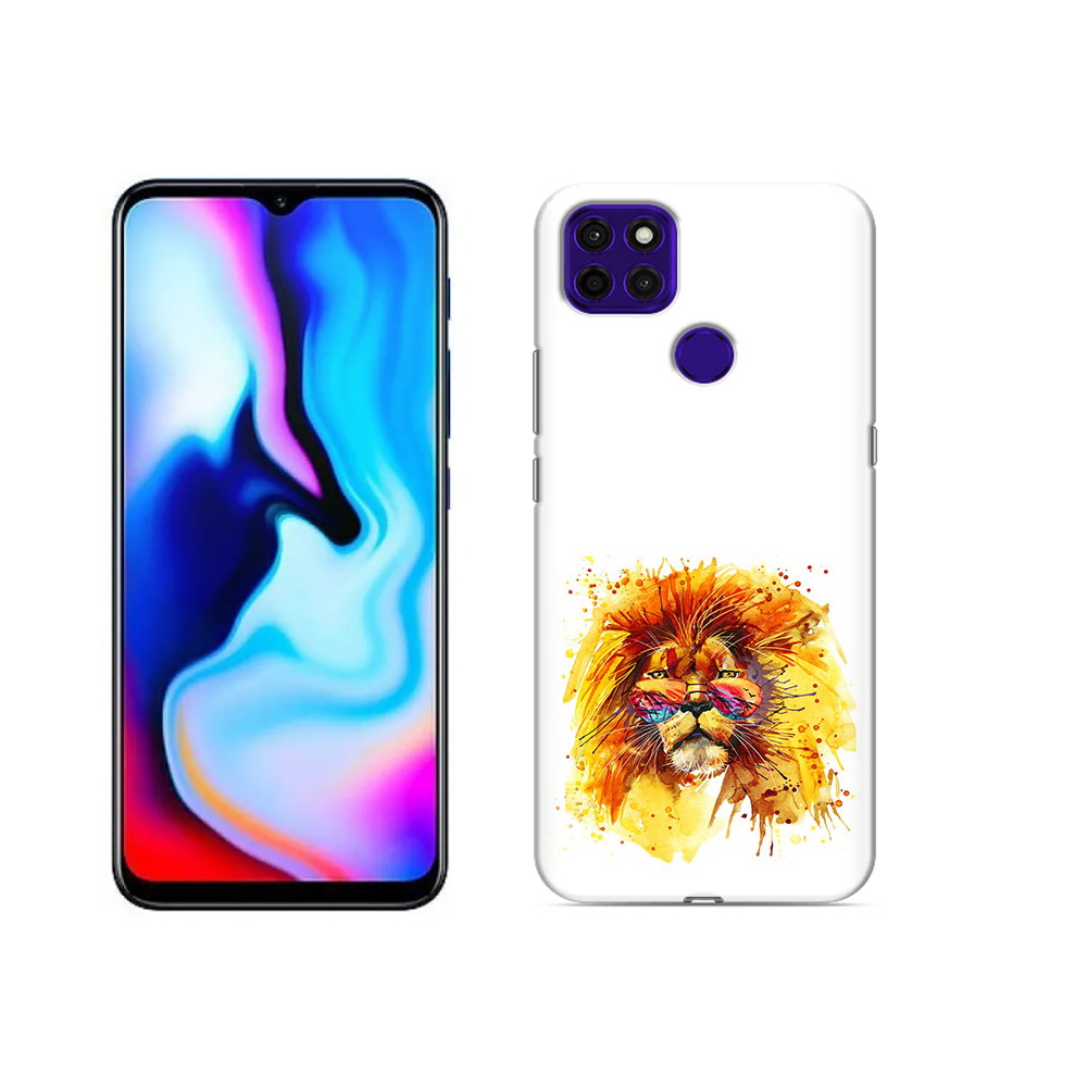 

Чехол MyPads Tocco для Lenovo K12 Pro лев в очках, Прозрачный, Tocco