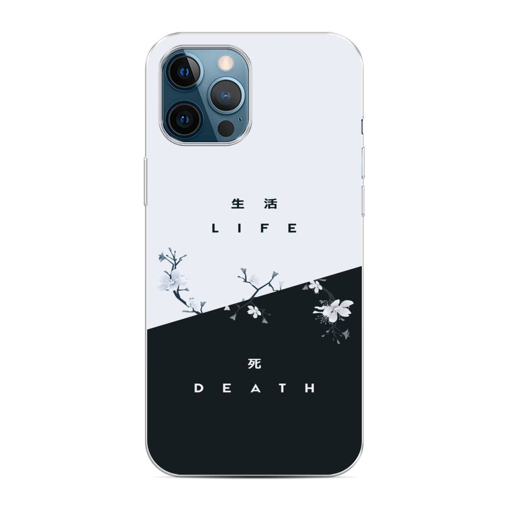 фото Силиконовый чехол "life and death" на apple iphone 12 pro max awog