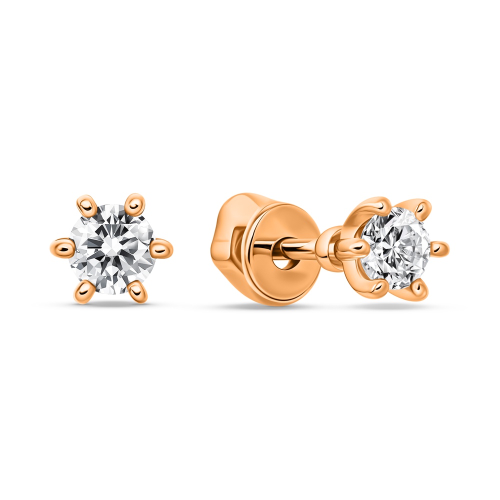 

Серьги из золота 585Gold 302007405, фианит, 302007405