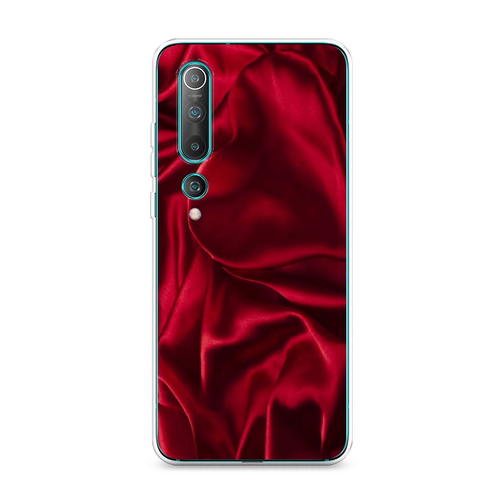 

Чехол Awog на Xiaomi Mi 10 "Текстура красный шелк", Разноцветный, 37550-3