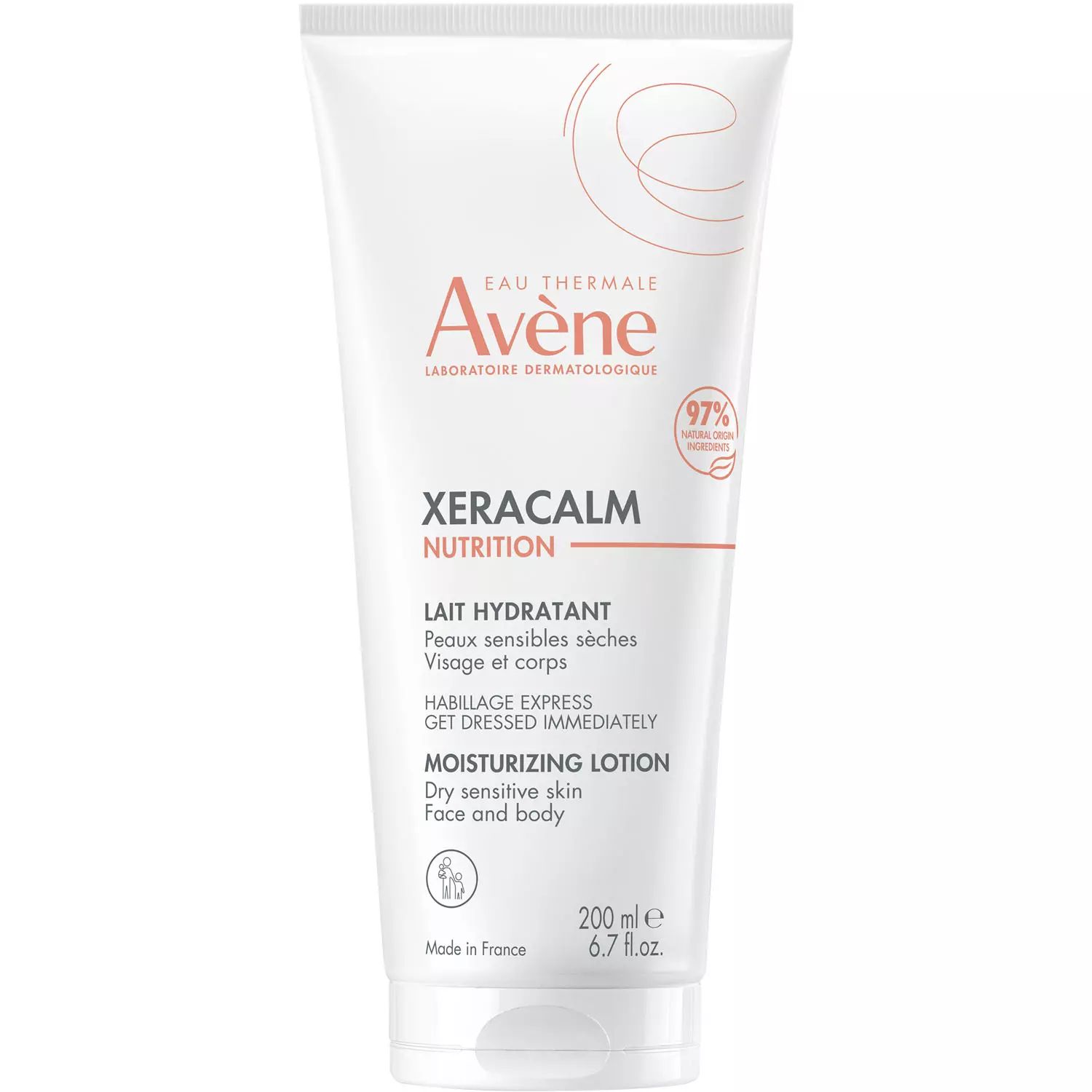 Молочко для тела Avene XeraCalm Nutrition питательное, легкое, 200 мл молочко для тела avene trixera nutrition 200 мл