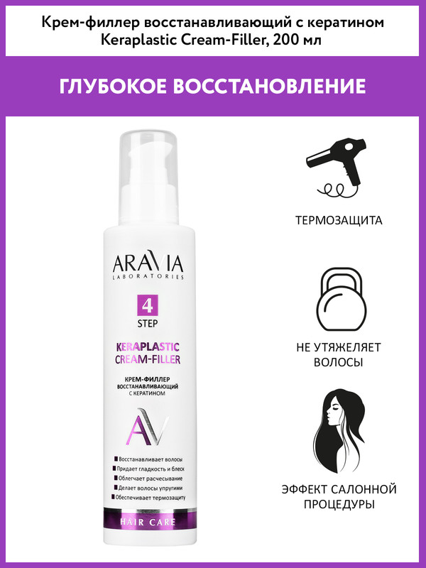 Крем-филлер восстанавливающий с кератином Keraplastic Cream-filler, 200 мл