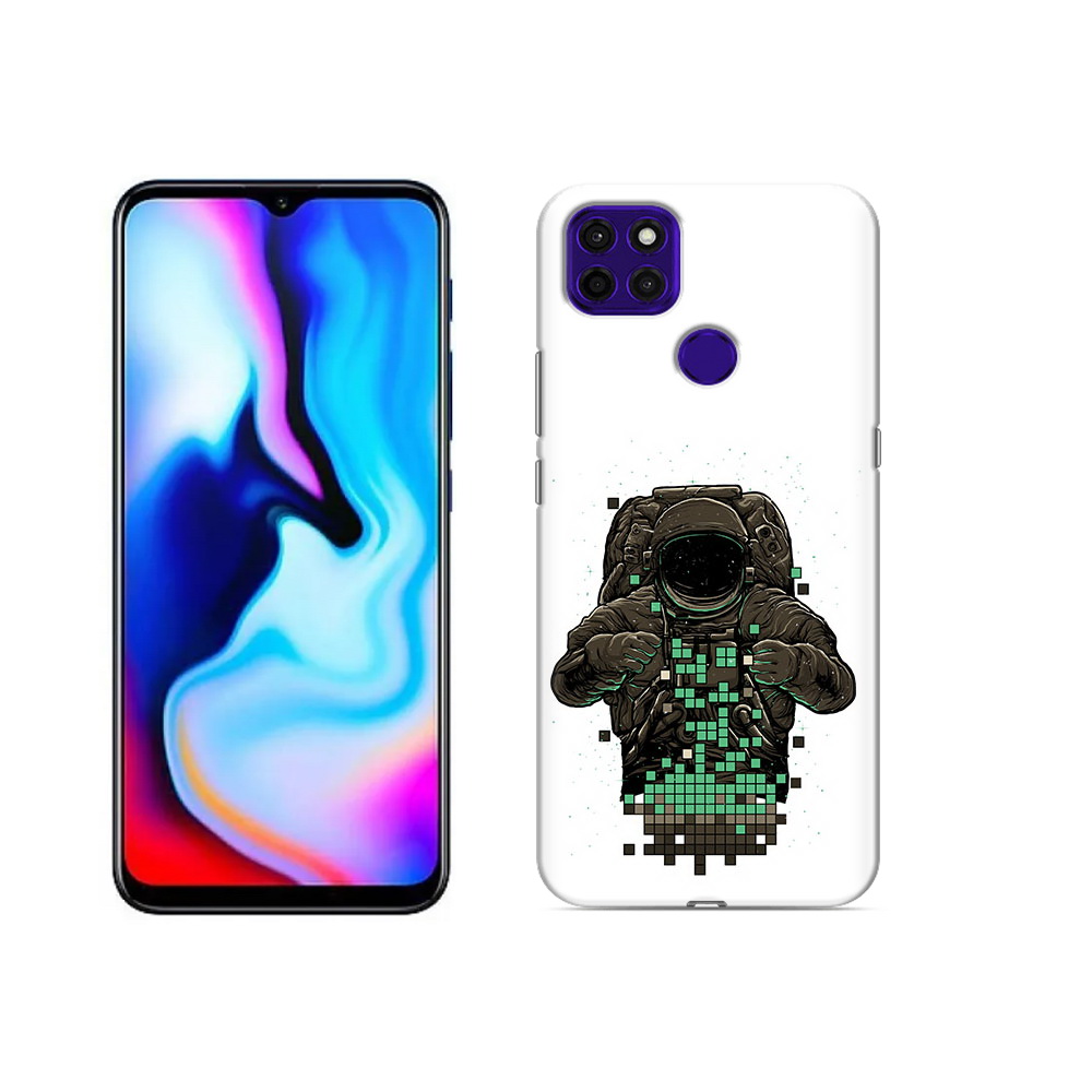 

Чехол MyPads Tocco для Lenovo K12 Pro космонавт с пикселями, Прозрачный, Tocco