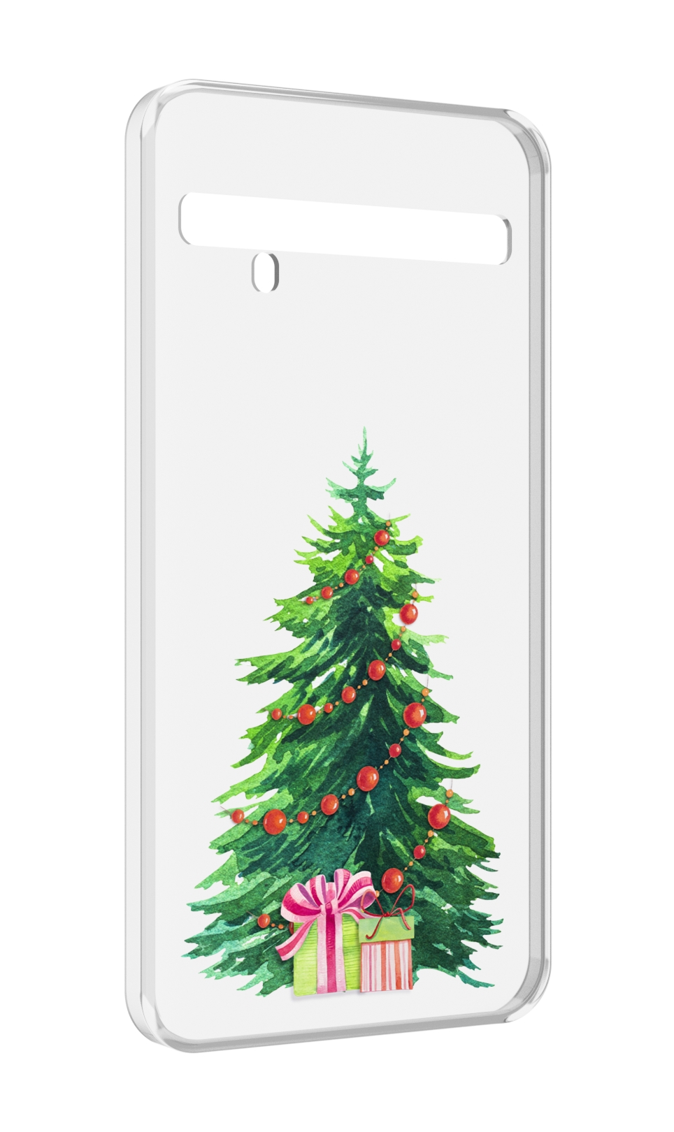 Чехол MyPads Елка новогодняя с подарками акварель для TCL 10 Pro / TCL 10 + Plus
