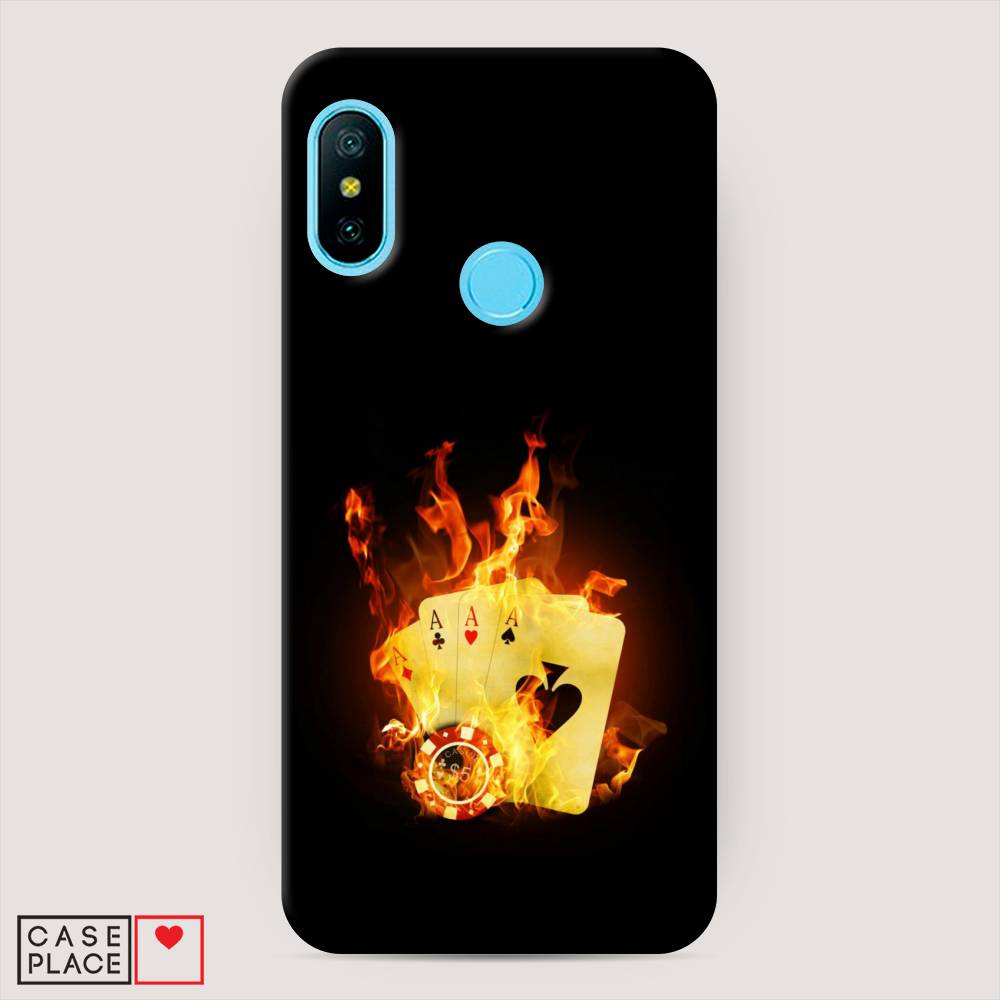 

Пластиковый чехол "Горящие карты" на Xiaomi Mi A2 Lite, 34220-7