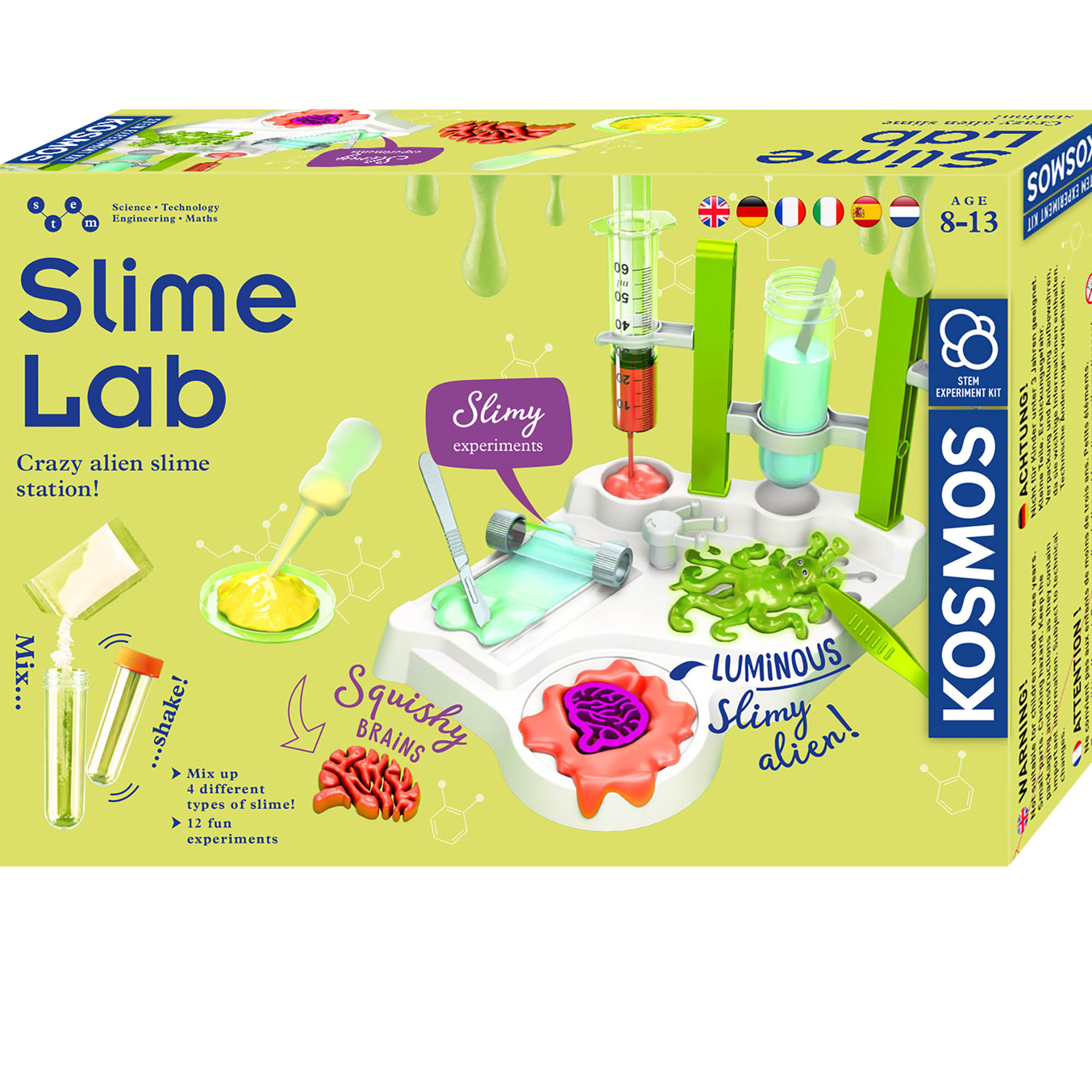 Набор для изготовления слаймов Kosmos Experiments Slime Lab 616878 клей для слаймов 800 мл