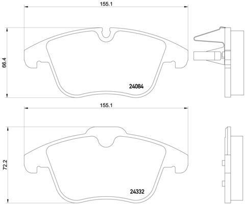 

Тормозные колодки brembo p61106