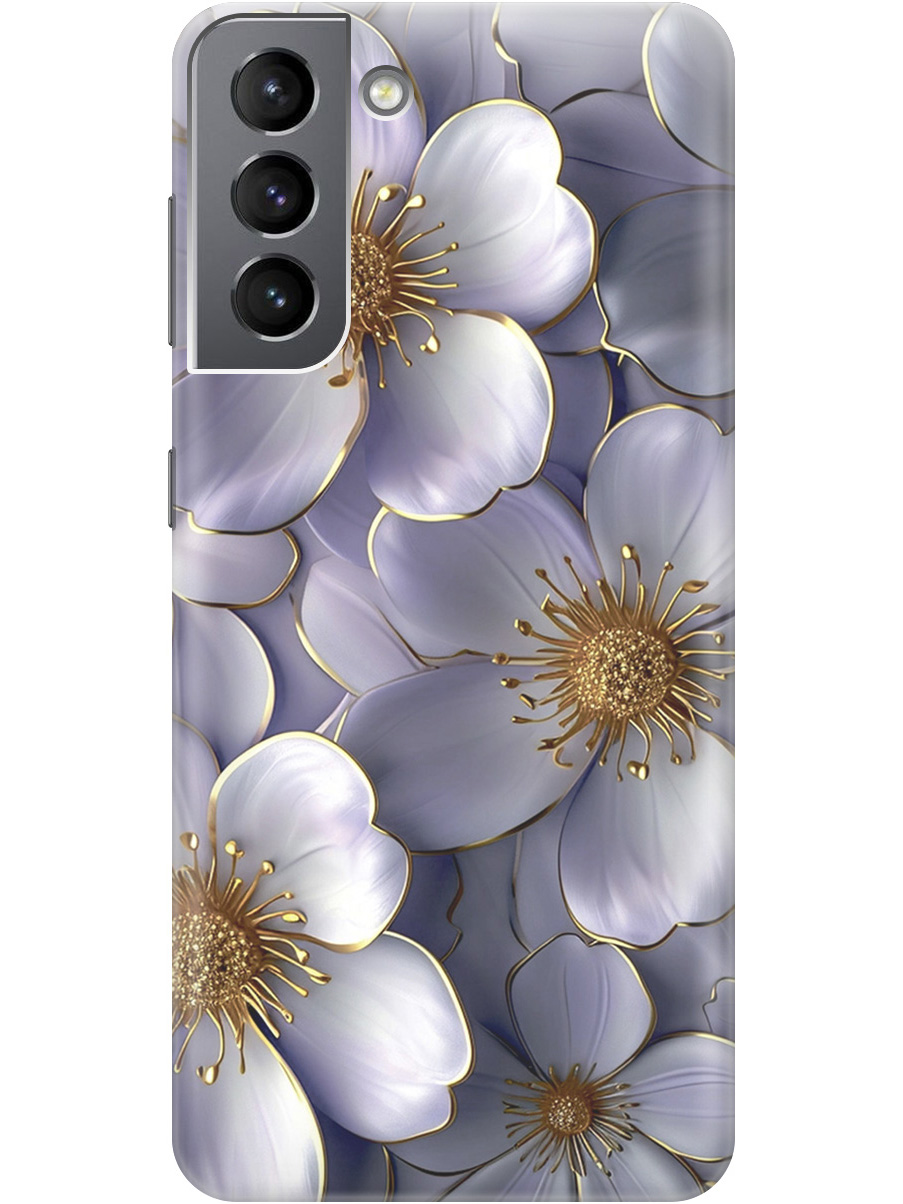 

Силиконовый чехол на Samsung Galaxy S21 FE 5G с принтом "Бело-сиреневые цветы", Белый;прозрачный;фиолетовый, 734543410