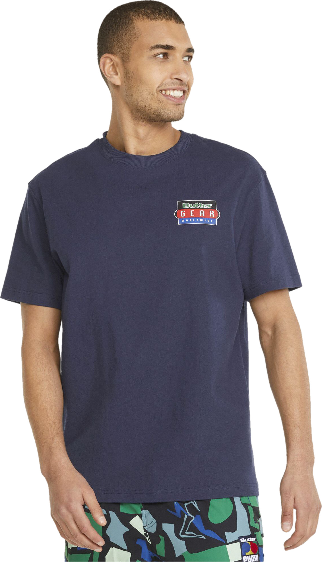 

Футболка мужская PUMA X Butter Goods Graphic Men'S Tee синяя S, Синий, X Butter Goods Graphic Men'S Tee