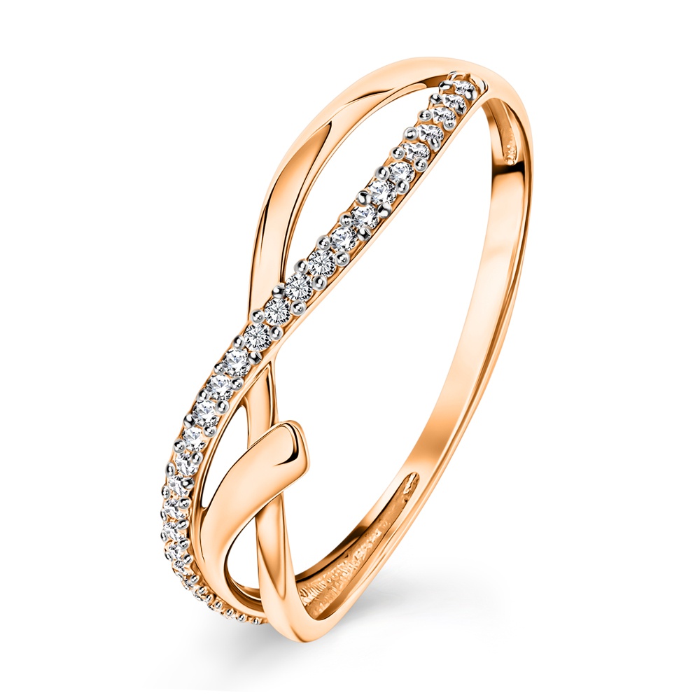 

Кольцо из золота р. , 585Gold 301012663, фианит, 301012663