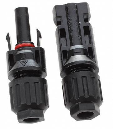 Коннектор DELTA MС4 AB комплект из 2 коннекторов для кабеля 10мм2, черный комплект коннекторов для шланга gardena 1 2