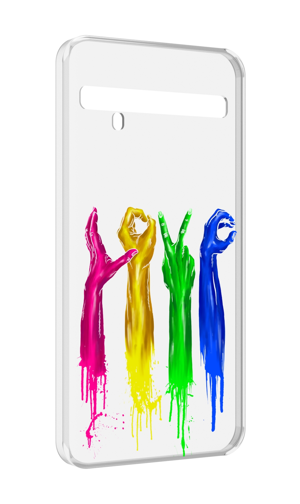 

Чехол MyPads яркие руки love для TCL 10 Pro / TCL 10 + Plus, Прозрачный, Tocco