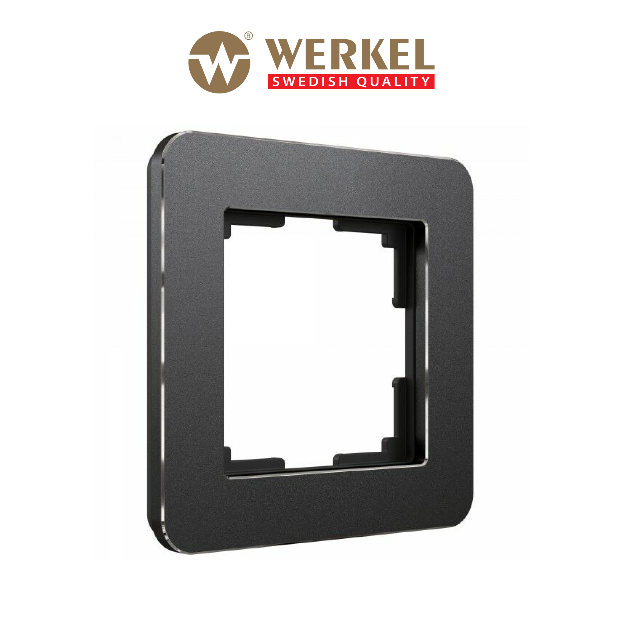 

Рамка для розетки/выключат. на 1 пост Werkel Platinum W0012608 черный алюминий из металла, Platinum