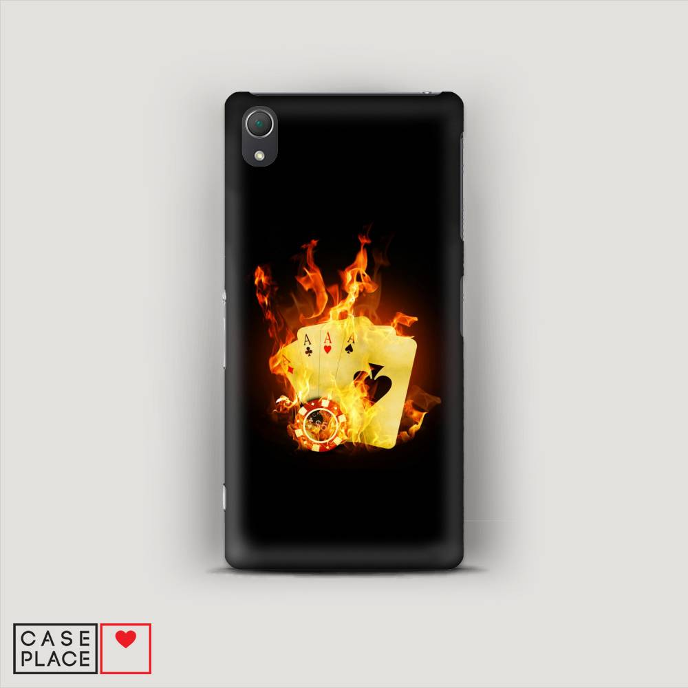 

Пластиковый чехол "Горящие карты" на Sony Xperia Z2