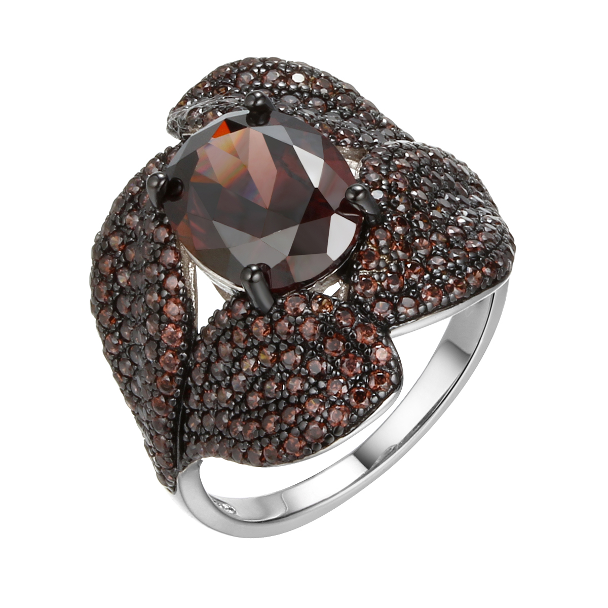 

Кольцо из серебра с фианитом р.18,5 Fresh Jewelry CZ-R1804-2-X-WB-BR-X-BR, CZ-R1804-2-X-WB-BR-X-BR