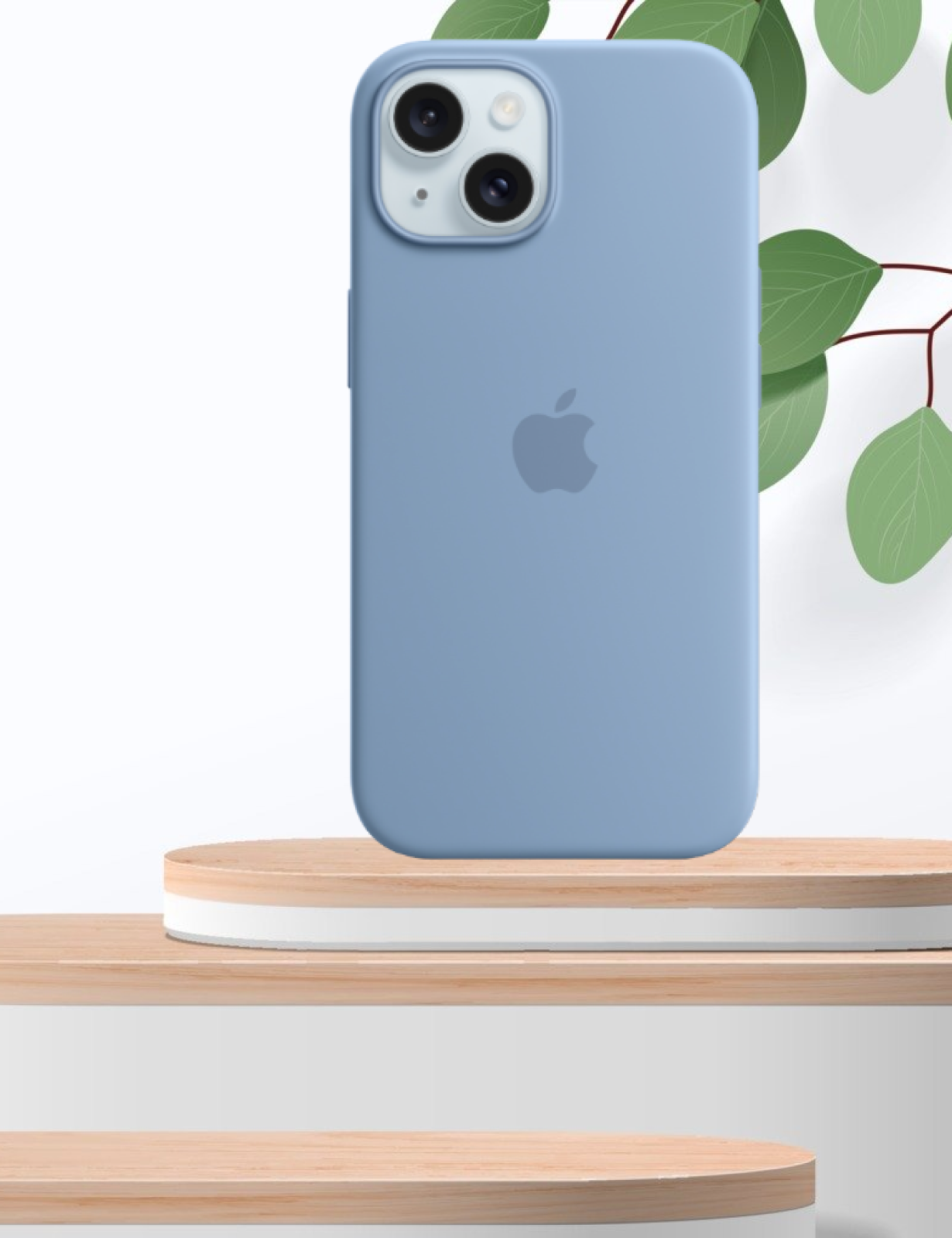 

Чехол Silicone Case MagSafe Apple iPhone 15 WINTER BLUE, Голубой, Apple iPhone 15