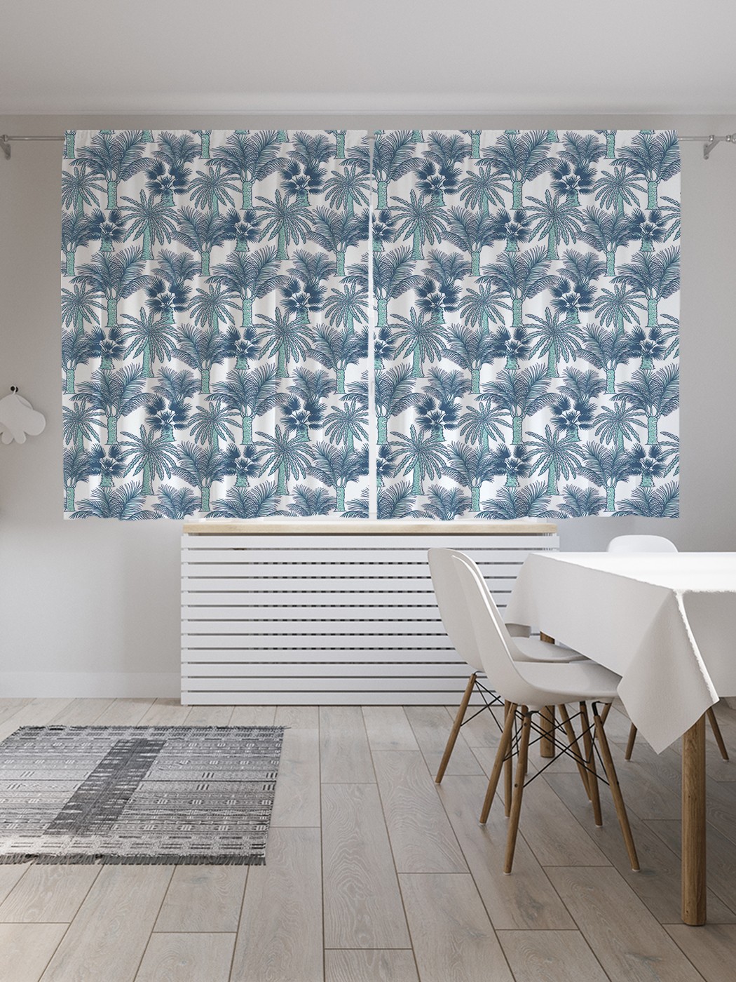 

Классические шторы JoyArty "Двухцветные экзотические деревья", Oxford DeLux, 2шт 145x180см, Двухцветные экзотические деревья