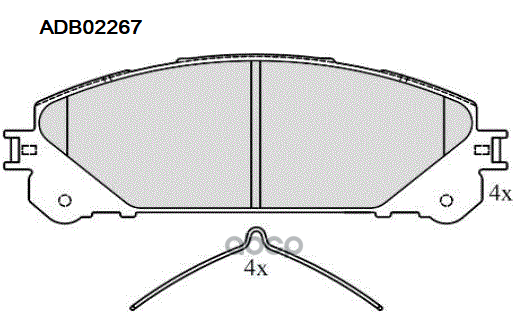 

Тормозные колодки ALLIED NIPPON передние дисковые ADB02267