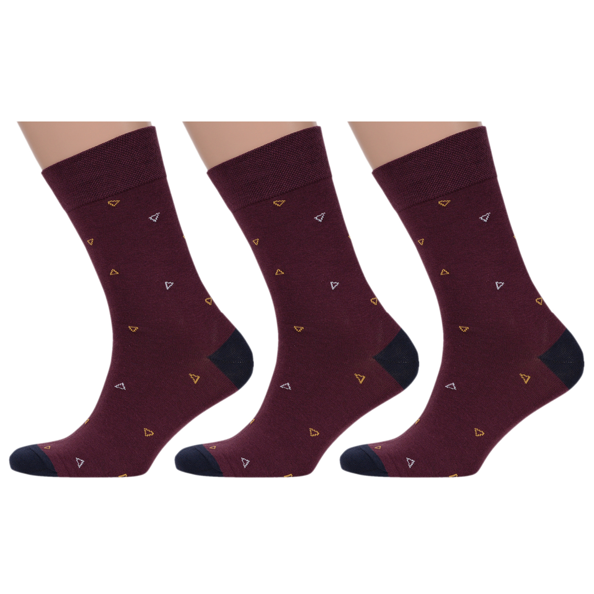 

Комплект носков мужских MoscowSocksClub msk3-М39 бордовых 27, Бордовый, msk3-М39