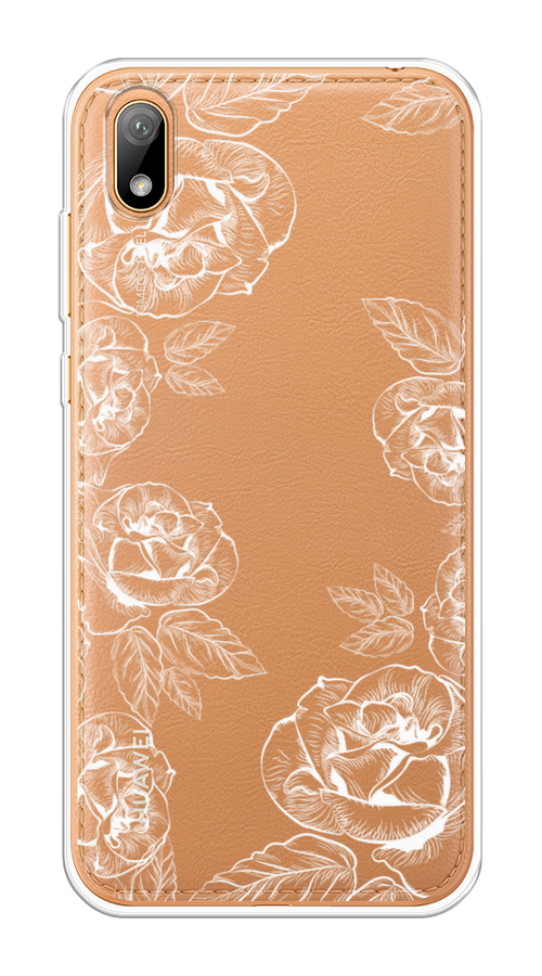 

Чехол на Huawei Y5 2019 "Розы графика", Черный;серый, 69050-2