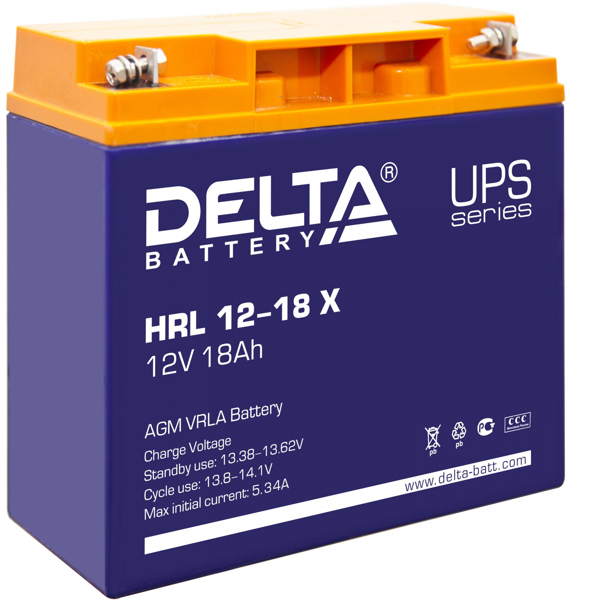 фото Аккумулятор delta hrl 12-18 x