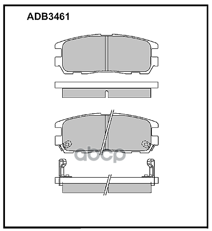 

Тормозные колодки ALLIED NIPPON задние дисковые ADB3461