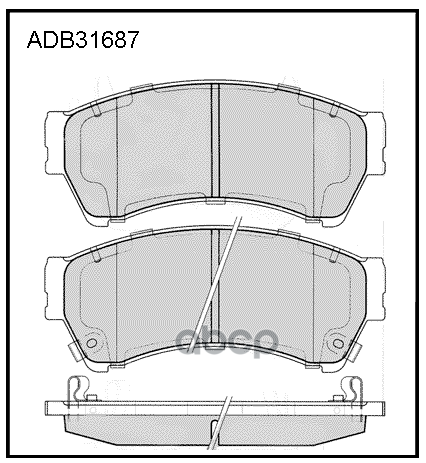 

Колодки тормозные Allied Nippon adb31687