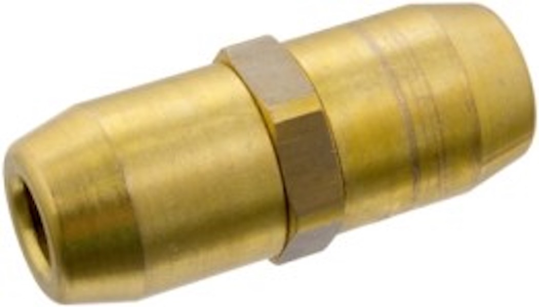 

фитинг соединитель прямой (латунь) D8x1-D8x1 L37.6 неразъемн.