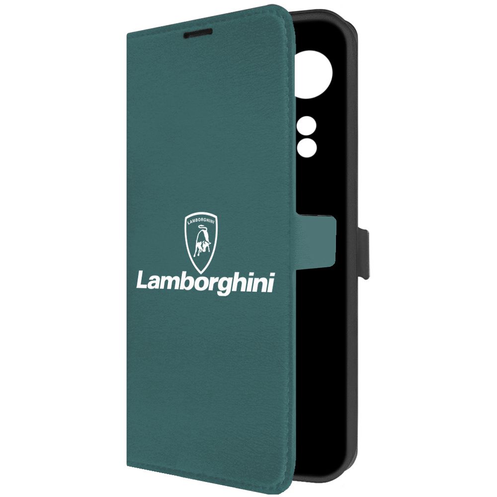 

Чехол-книжка Krutoff Eco Book для Oppo A78 4G Lamborghini зелёный опал, Зеленый