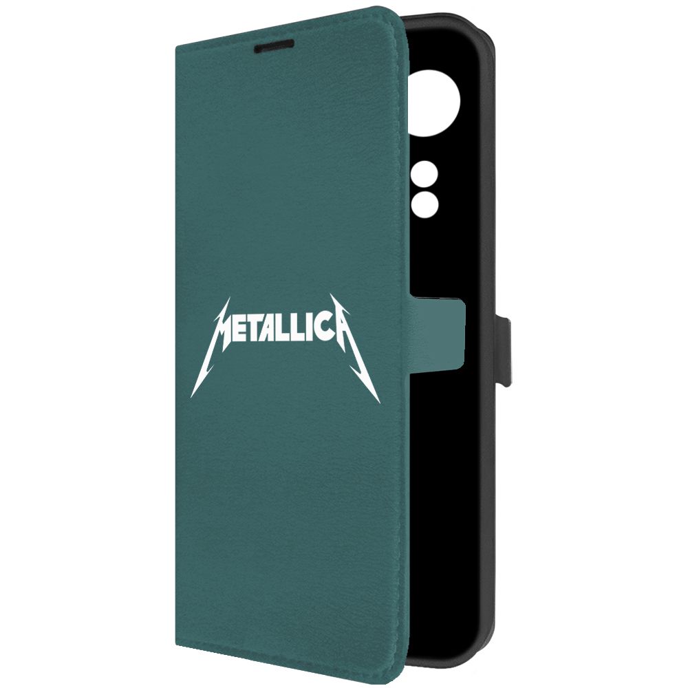 

Чехол-книжка Krutoff Eco Book для Oppo A78 4G Metallica зелёный опал, Зеленый