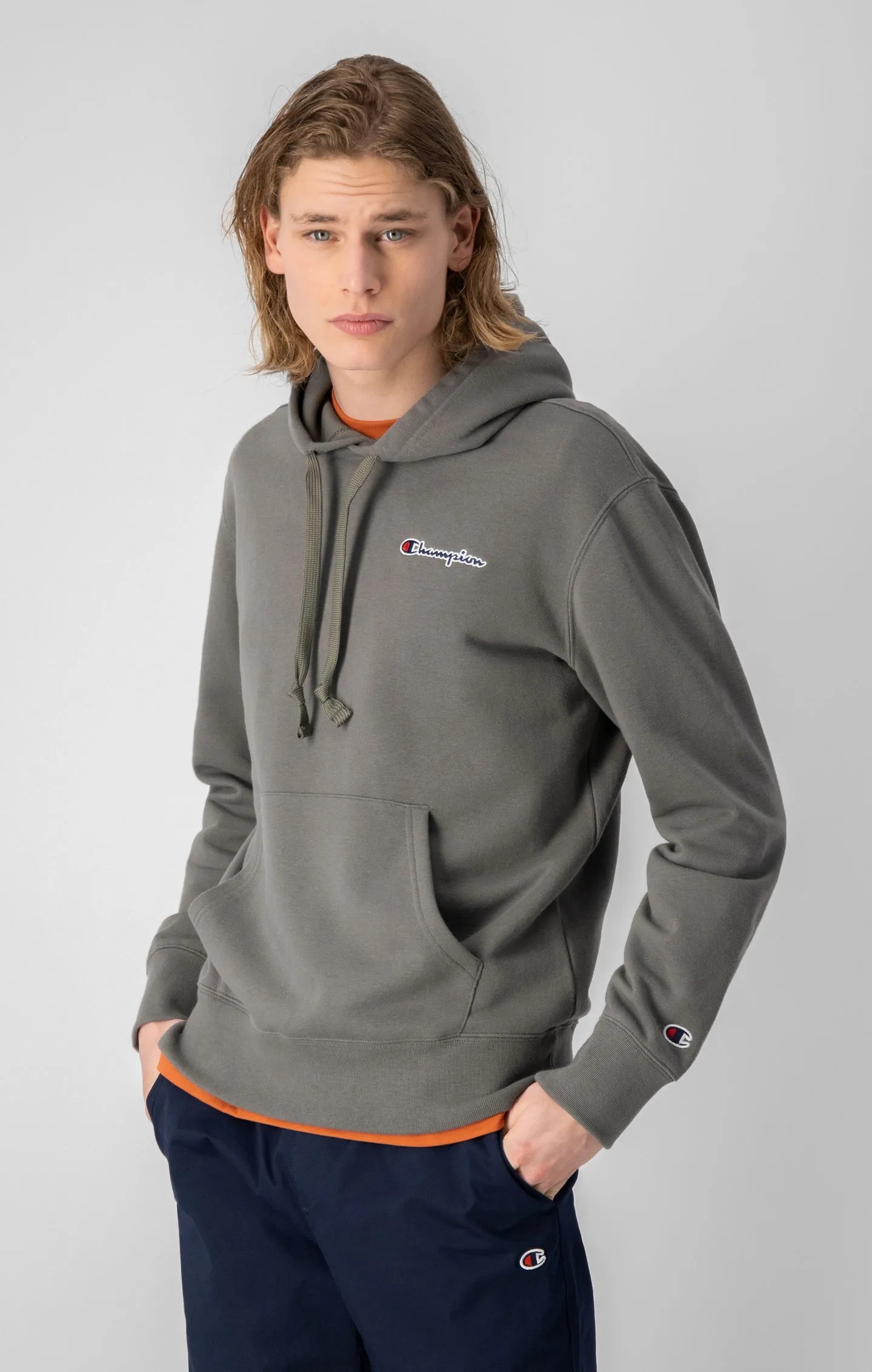 фото Худи мужское champion hooded sweatshirt серое xl