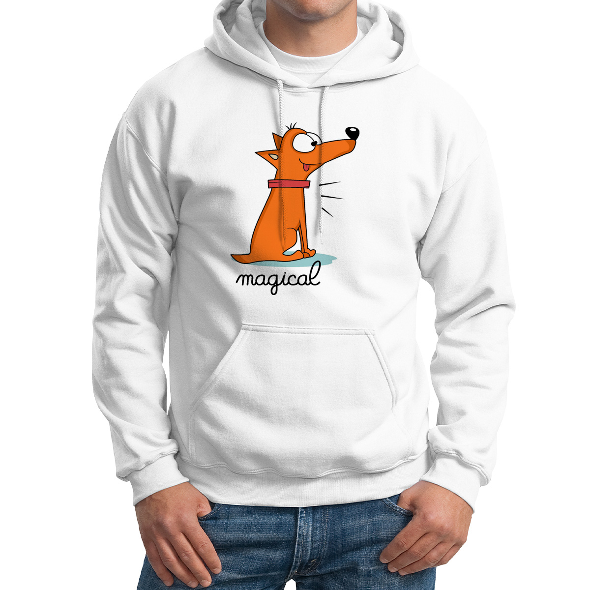 

Худи унисекс CoolPodarok Magical волшебный магнетизм белое 60 RU, M0113885