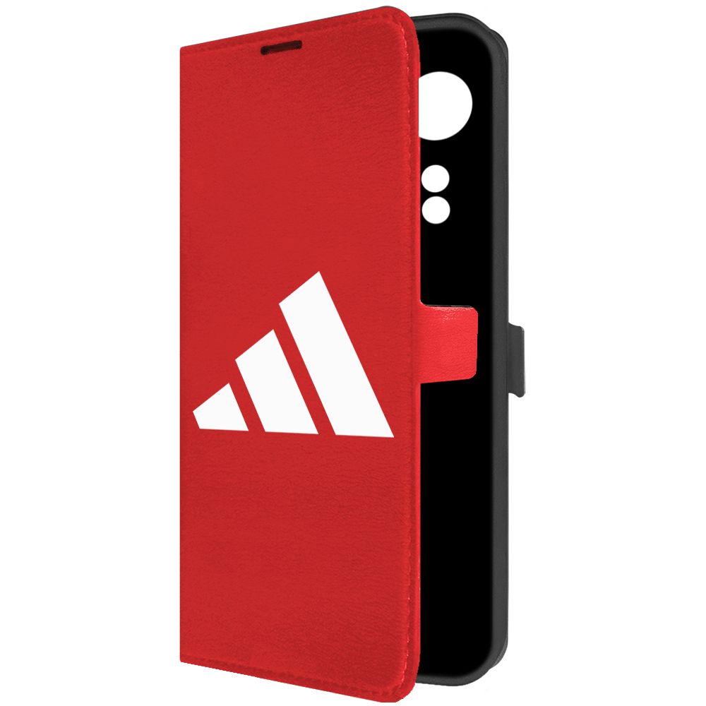 

Чехол-книжка Krutoff Eco Book для Oppo A58 4G Adidas красный