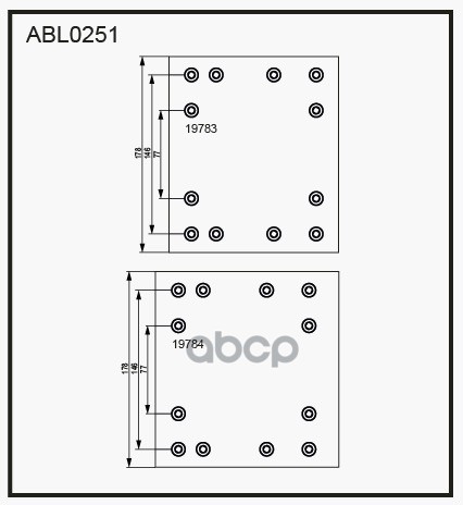 ALLIED NIPPON ABL1251 Накладки тормозные комплект 1R / WVA (19783/19784)