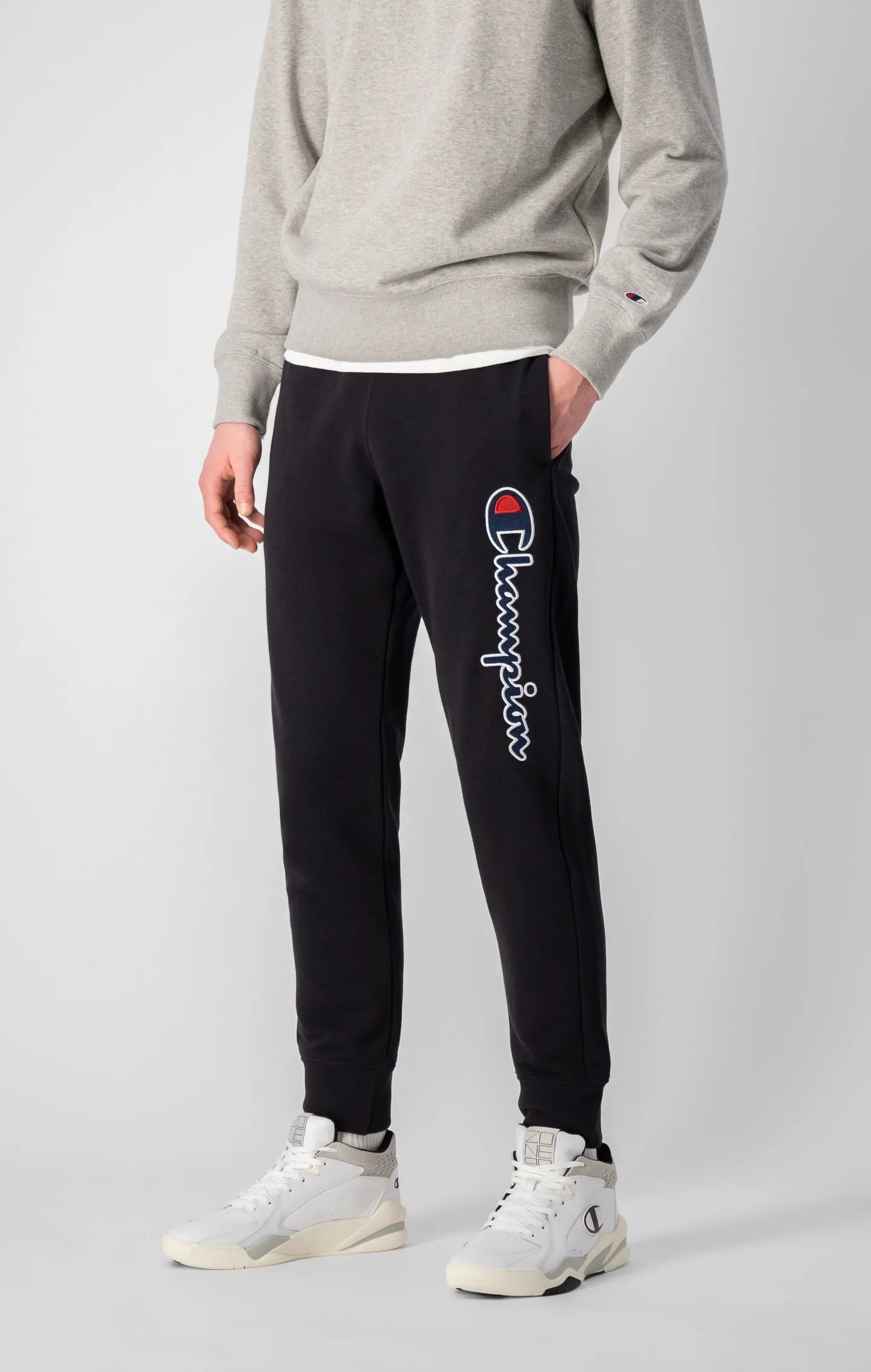 фото Спортивные брюки мужские champion rib cuff pants черные l