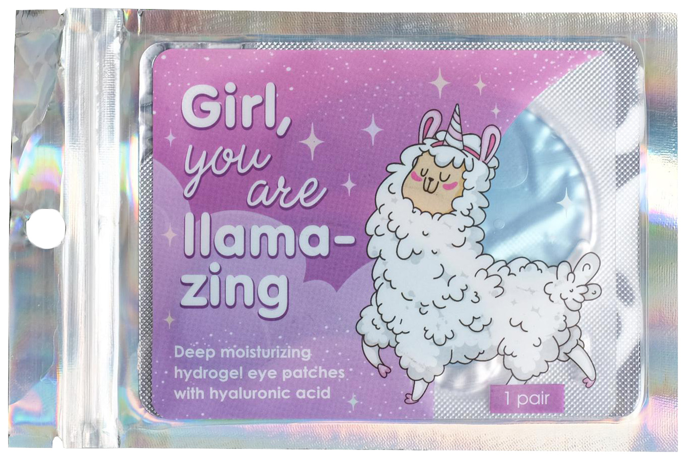 

Гидрогелевые патчи для глаз Girl, you are llamazing, с гиалуроновой кислотой 4951088