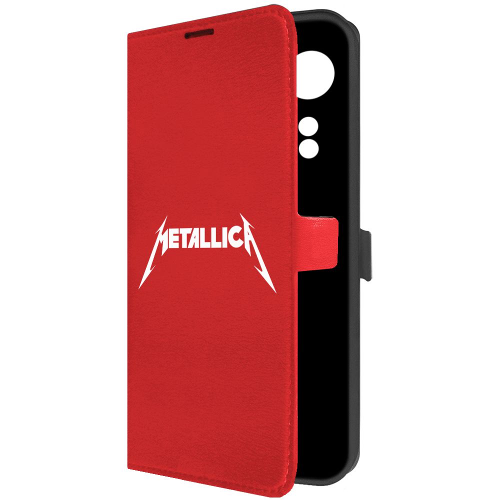 

Чехол-книжка Krutoff Eco Book для Oppo A58 4G Metallica красный